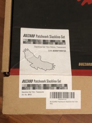 Slackline Buzzard con protectores de árbol