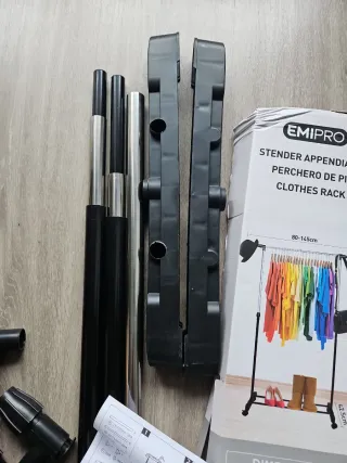 Perchero de pie EMIPRO Negro/Plateado