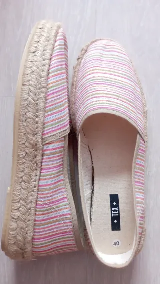 Alpargatas rayas multicolor esparto talla 40
