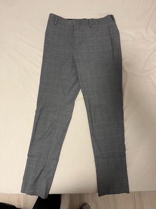 Traje Mango Gris Cuadros