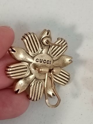 Pendientes Vintage Gucci Flor Perlas y Cristales