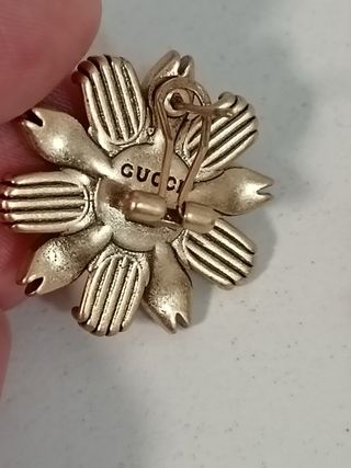 Pendientes Vintage Gucci Flor Perlas y Cristales