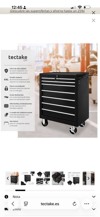 Carrito de herramientas negro