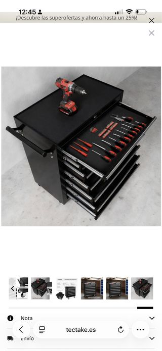 Carrito de herramientas negro