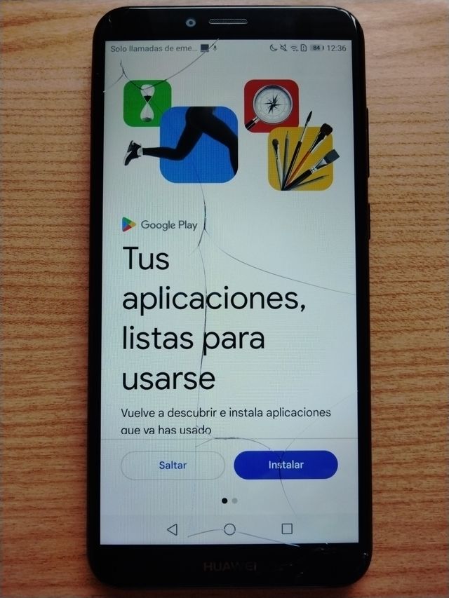 Huawei Y6 2018 Nero, Schermo Rotto