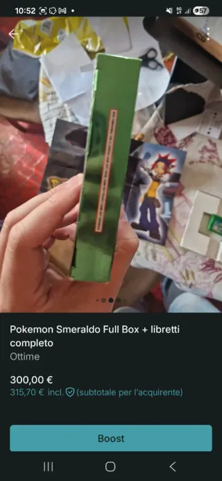 Pokémon Smeraldo GBA ITA Completo Originale