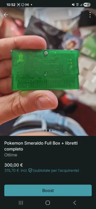 Pokémon Smeraldo GBA ITA Completo Originale