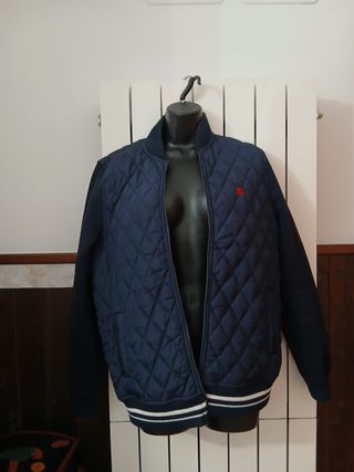 Chaqueta Bomber Polo Club Azul Hombre