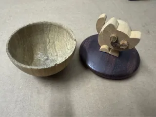 Scatolina gatto in legno con sonaglio