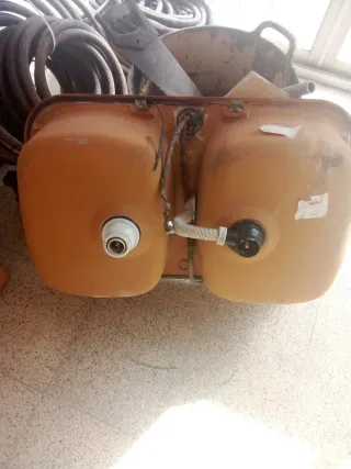 Fregadero doble seno marrón