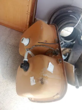 Fregadero doble seno marrón