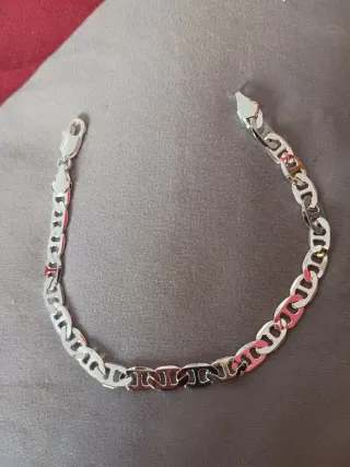 Pulsera Plata 925 Eslabones Cruzados