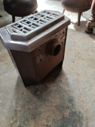 Estufa de leña/carbón metal gris