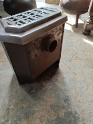 Estufa de leña/carbón metal gris