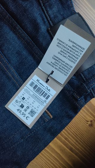 Pantalón Tejano Cierre a Botones - Massimo Dutti