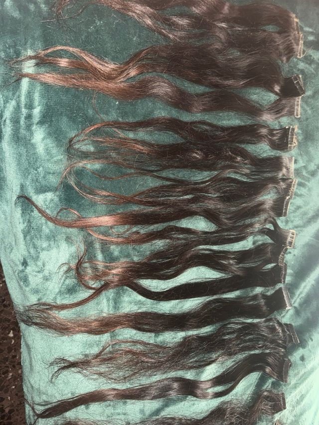 Extensiones Pelo Natural Castaño Ondulado