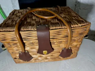 Cesta Picnic Mimbre Vintage