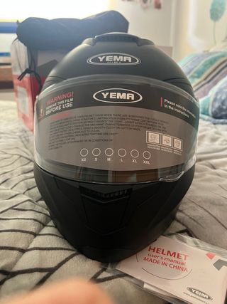Casco Moto YEMA YM831 Integral Negro Mate XL Nuevo