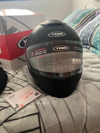 Casco Moto YEMA YM831 Integral Negro Mate XL Nuevo
