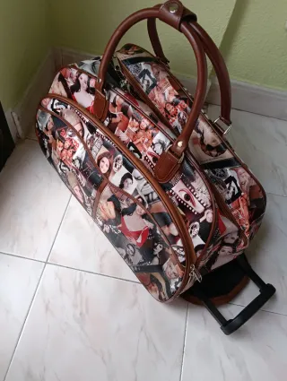Bolsa de viaje con ruedas estilo vintage 