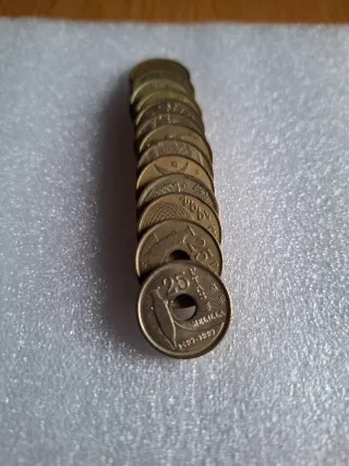 Lote monedas peseta variadas