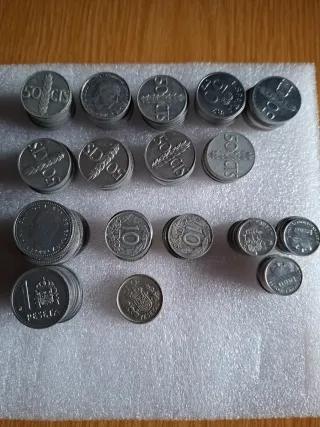 Lote monedas peseta variadas