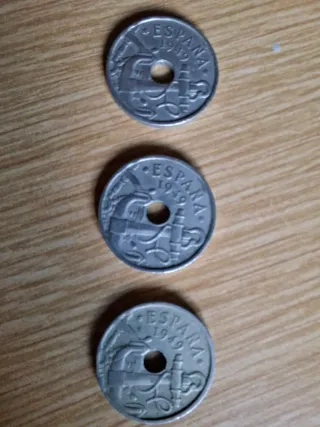 Lote monedas peseta variadas