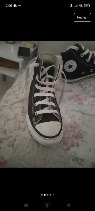 Tênis Bota All Star Preto tamanho 32