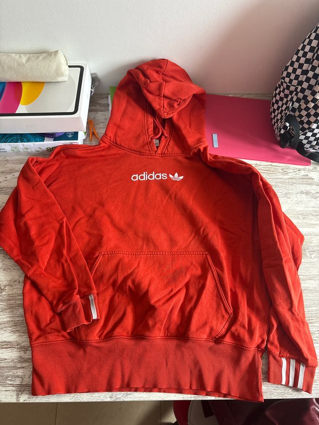 Sudadera Adidas Roja con Logo