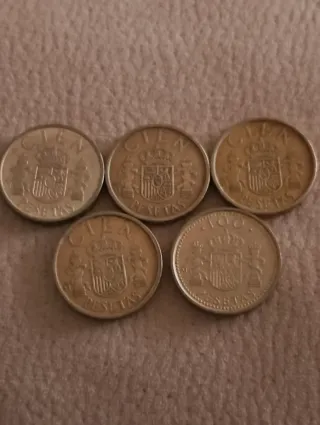 Lote monedas España Rey Juan Carlos I  y Franco 