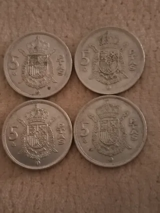 Lote monedas España Rey Juan Carlos I  y Franco 