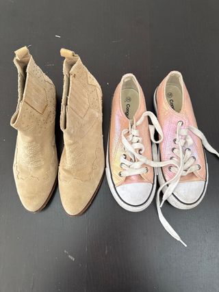 2 Pares Zapatos Niña Talla 36