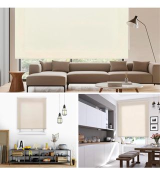 Estor Enrollable Translúcido Liso Beige