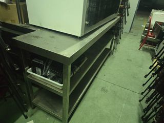 Mesa alta de acero inoxidable