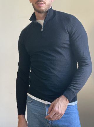 Jersey de Cuello Perkins con Cremallera