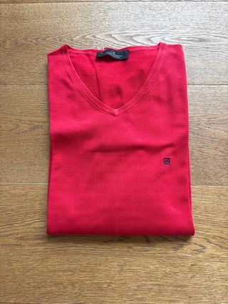 Jersey Carolina Herrera Rojo V-Neck