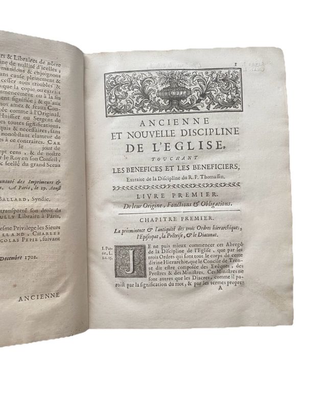 Libro antico 1702 Disciplina della Chiesa Raro