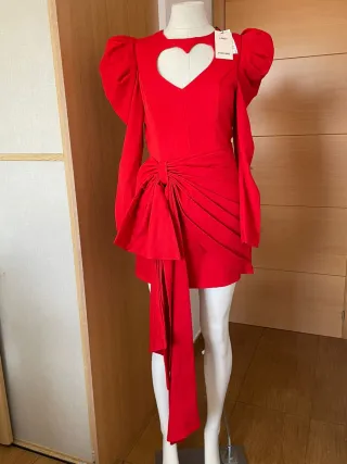 Vestido Lança Perfume Rojo Talla 36 Nuevo