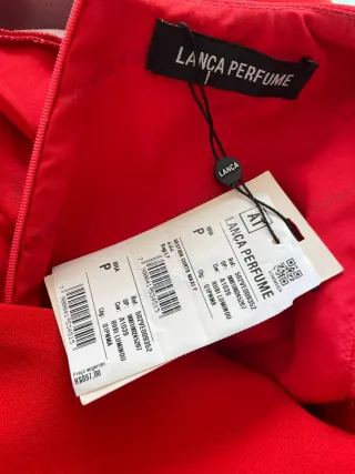 Vestido Lança Perfume Rojo Talla 36 Nuevo