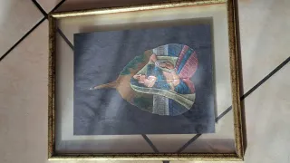 Quadro dipinto su foglia