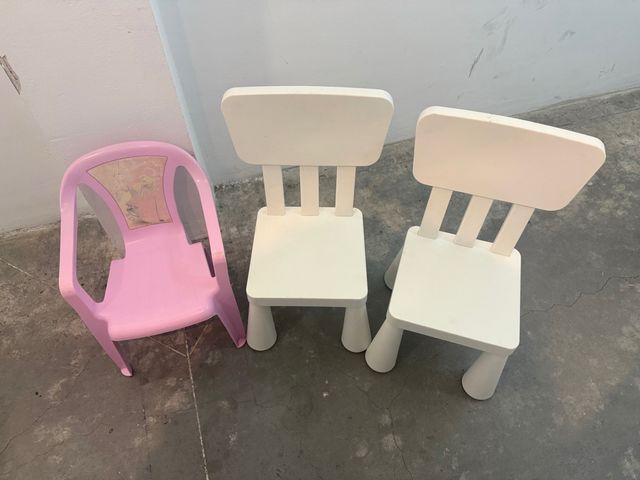 Lote 3 Sillas Infantiles: Ikea y Princesas