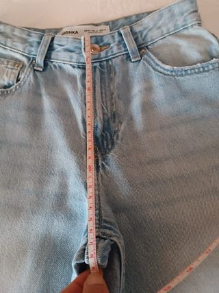 (XS 34) Pantalón azul vaquero vintage Wide Leg