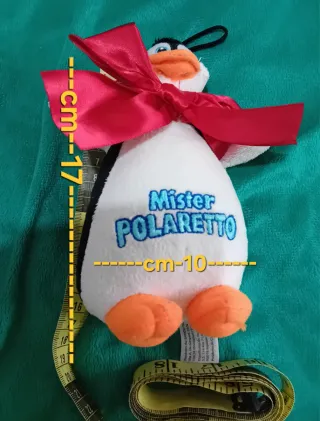 Peluche Pinguino Mister Polaretto Big fiocco rosso