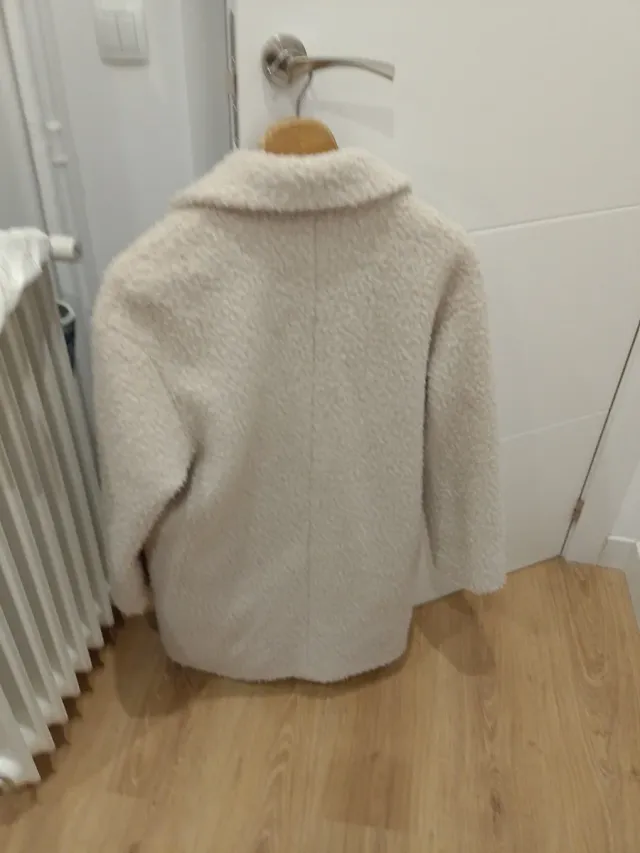 Abrigo lana mujer talla L claro