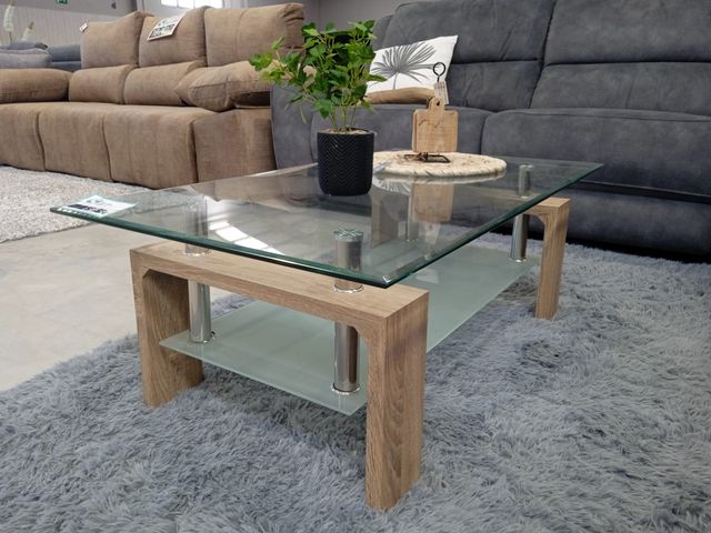 MESA DE CENTRO DE CRISTAL TEMPLADO