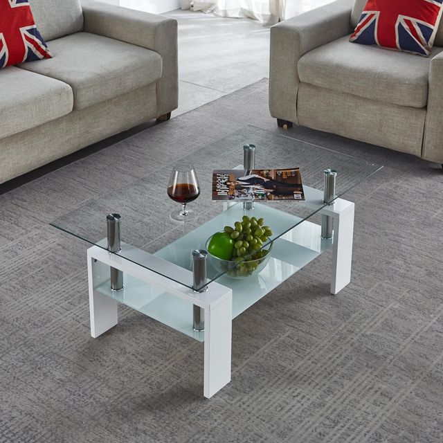 MESA DE CENTRO DE CRISTAL TEMPLADO