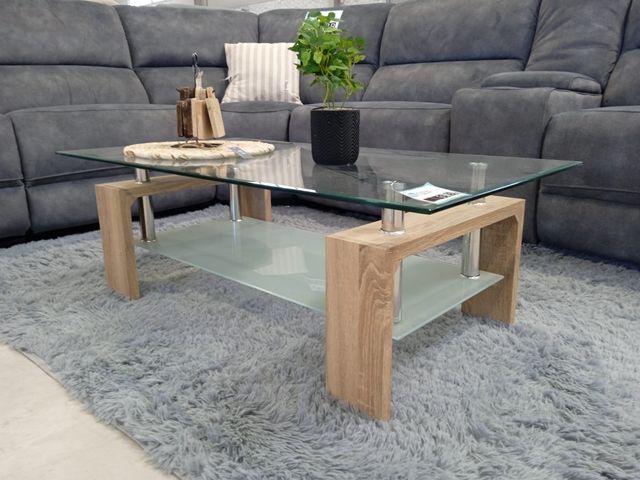 MESA DE CENTRO DE CRISTAL TEMPLADO