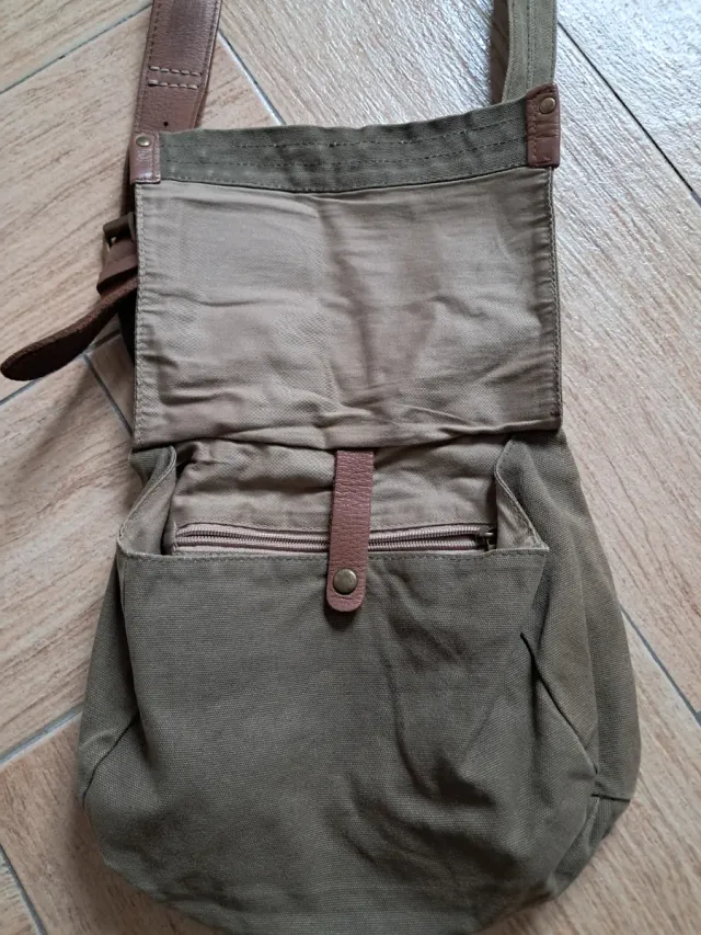 Bolso Replay Lona y Cuero