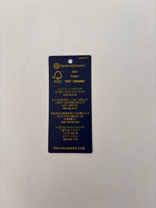 Etiqueta Polo Ralph Lauren Nueva