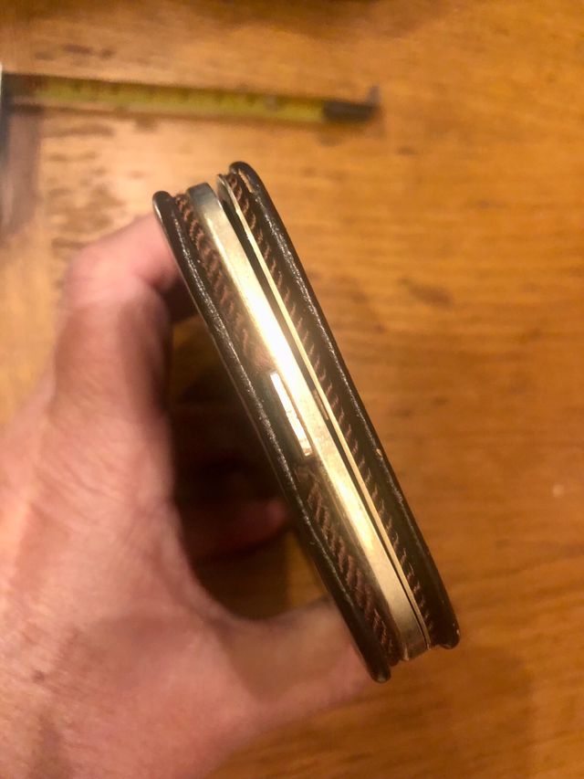 Porta sigarette in pelle vintage